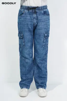 6 Pocket Denim Cargo Baggy